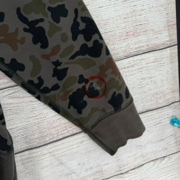 Converse Camouflage Embroidered Hoodie Sweatshirt Mens XL Green Black - Picture 7 of 16